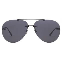 Bottega Veneta - Metal Aviator Sunglasses - Silver Grey - Sunglasses - Bottega Veneta Eyewear - Avvenice