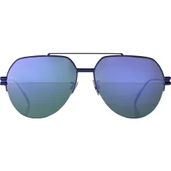 Bottega Veneta - Metal Aviator Sunglasses - Blue - Sunglasses - Bottega Veneta Eyewear - Avvenice