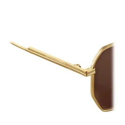Bottega Veneta - Metal Aviator Sunglasses - Gold Brown - Sunglasses - Bottega Veneta Eyewear - Avvenice
