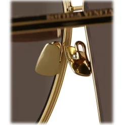 Bottega Veneta - Metal Aviator Sunglasses - Gold Brown - Sunglasses - Bottega Veneta Eyewear - Avvenice