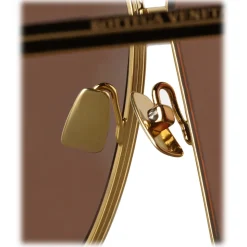 Bottega Veneta - Metal Aviator Sunglasses - Gold Light Brown - Sunglasses - Bottega Veneta Eyewear - Avvenice