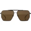 Bottega Veneta - Metal Aviator Sunglasses - Black - Sunglasses - Bottega Veneta Eyewear - Avvenice