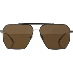 Bottega Veneta - Metal Aviator Sunglasses - Black - Sunglasses - Bottega Veneta Eyewear - Avvenice