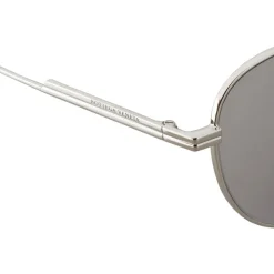 Bottega Veneta - Metal Aviator Sunglasses - Shiny Silver - Sunglasses - Bottega Veneta Eyewear - Avvenice