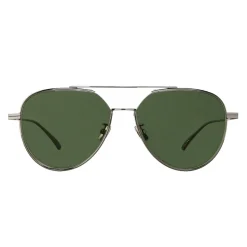 Bottega Veneta - Metal Aviator Sunglasses - Ruthenium Green - Sunglasses - Bottega Veneta Eyewear - Avvenice