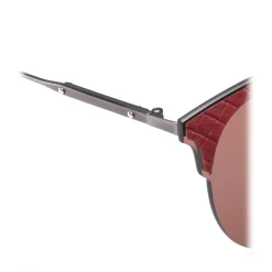 Bottega Veneta - Metal Cat Eye Sunglasses - Silver Red - Sunglasses - Bottega Veneta Eyewear - Avvenice