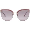 Bottega Veneta - Metal Cat Eye Sunglasses - Burgundy Pink - Sunglasses - Bottega Veneta Eyewear - Avvenice