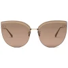 Bottega Veneta - Metal Cat Eye Sunglasses - Gold - Sunglasses - Bottega Veneta Eyewear - Avvenice