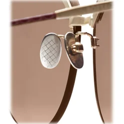 Bottega Veneta - Metal Cat Eye Sunglasses - Gold - Sunglasses - Bottega Veneta Eyewear - Avvenice