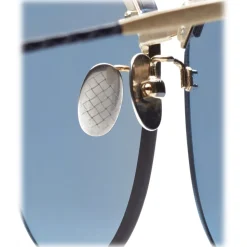 Bottega Veneta - Metal Cat Eye Sunglasses - Blue - Sunglasses - Bottega Veneta Eyewear - Avvenice