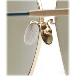 Bottega Veneta - Metal Hexagonal Oversize Sunglasses - Gold Green - Sunglasses - Bottega Veneta Eyewear - Avvenice