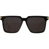 Bottega Veneta - Metal Oversize Square Sunglasses - Black Grey - Sunglasses - Bottega Veneta Eyewear - Avvenice