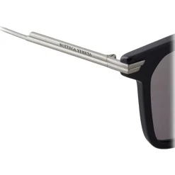 Bottega Veneta - Metal Oversize Square Sunglasses - Blue Ruthenium Grey - Sunglasses - Bottega Veneta Eyewear - Avvenice