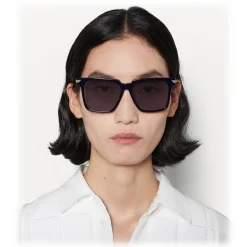 Bottega Veneta - Metal Oversize Square Sunglasses - Blue Ruthenium Grey - Sunglasses - Bottega Veneta Eyewear - Avvenice