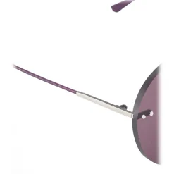 Bottega Veneta - Metal Round Oversize Sunglasses - Silver Red - Sunglasses - Bottega Veneta Eyewear - Avvenice