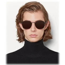 Bottega Veneta - Metal Square Sunglasses - Black Grey - Sunglasses - Bottega Veneta Eyewear - Avvenice