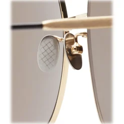 Bottega Veneta - Metal Square Oversize Sunglasses - Gold Brown - Sunglasses - Bottega Veneta Eyewear - Avvenice