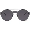 Bottega Veneta - Nylon Classic Sunglasses - Ruthenium Black Gray - Sunglasses - Bottega Veneta Eyewear - Avvenice