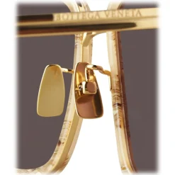 Bottega Veneta - Rectangular Sunglasses - Brown Beige - Sunglasses - Bottega Veneta Eyewear - Avvenice