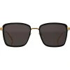 Bottega Veneta - Rectangular Sunglasses - Black Gold - Sunglasses - Bottega Veneta Eyewear - Avvenice
