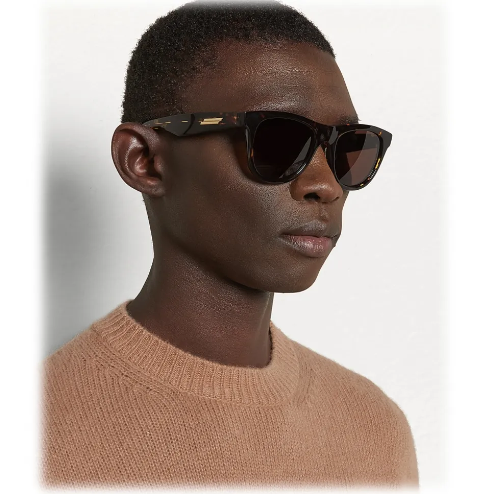 Bottega Veneta - The Original 01 D Classic Sunglasses - Havana - Sunglasses - Bottega Veneta Eyewear - Avvenice
