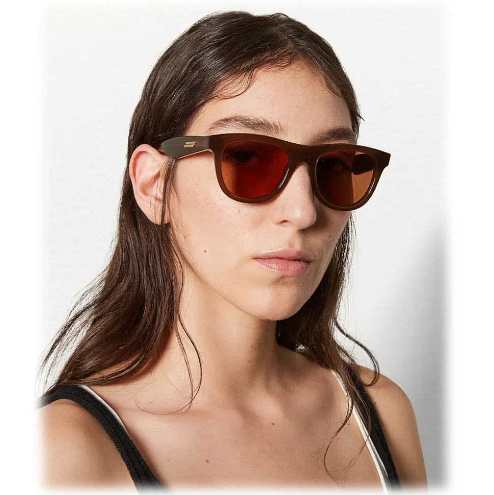 Bottega Veneta - The Original 01 D Classic Sunglasses - Brown - Sunglasses - Bottega Veneta Eyewear - Avvenice