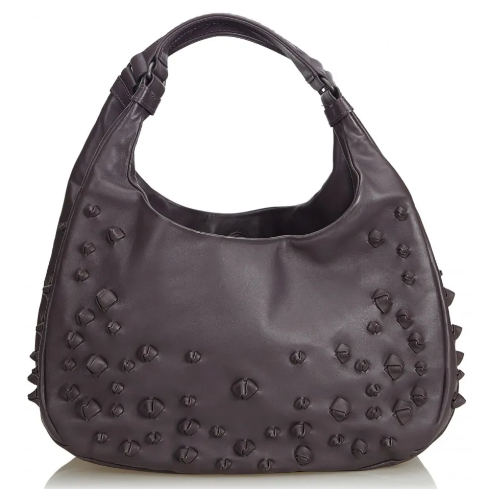 Bottega Veneta Vintage - Embossed Leather Campana Bag - Brown - Leather Handbag - Luxury High Quality - Avvenice