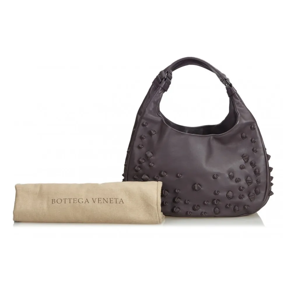 Bottega Veneta Vintage - Embossed Leather Campana Bag - Brown - Leather Handbag - Luxury High Quality - Avvenice
