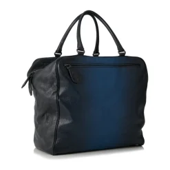 Bottega Veneta Vintage - Goatskin Madras Sfumato Brera Bag - Black Blue - Leather and Goatskin Handbag - Luxury High Quality - Avvenice