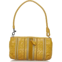 Bottega Veneta Vintage - Intrecciato Leather Shoulder Bag - Yellow - Leather Handbag - Luxury High Quality - Avvenice