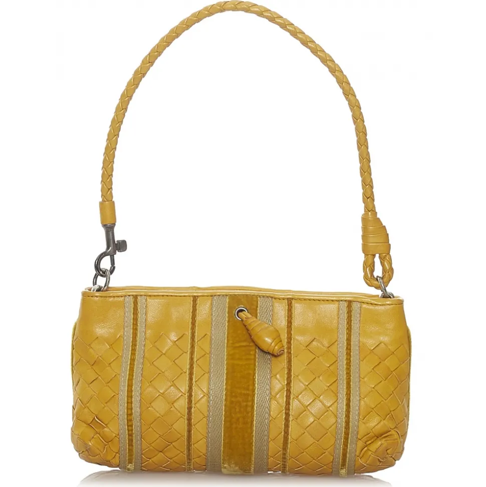 Bottega Veneta Vintage - Intrecciato Leather Shoulder Bag - Yellow - Leather Handbag - Luxury High Quality - Avvenice