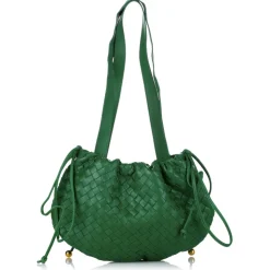 Bottega Veneta Vintage - Intrecciato Bulb Shoulder Bag - Green - Leather Handbag - Luxury High Quality - Avvenice