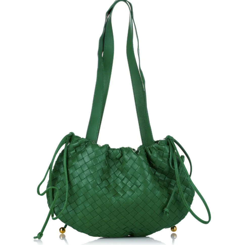 Bottega Veneta Vintage - Intrecciato Bulb Shoulder Bag - Green - Leather Handbag - Luxury High Quality - Avvenice