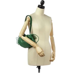 Bottega Veneta Vintage - Intrecciato Bulb Shoulder Bag - Green - Leather Handbag - Luxury High Quality - Avvenice
