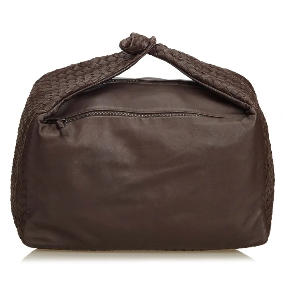 Bottega Veneta Vintage - Intrecciato Leather Hobo Bag - Brown - Leather Handbag - Luxury High Quality - Avvenice