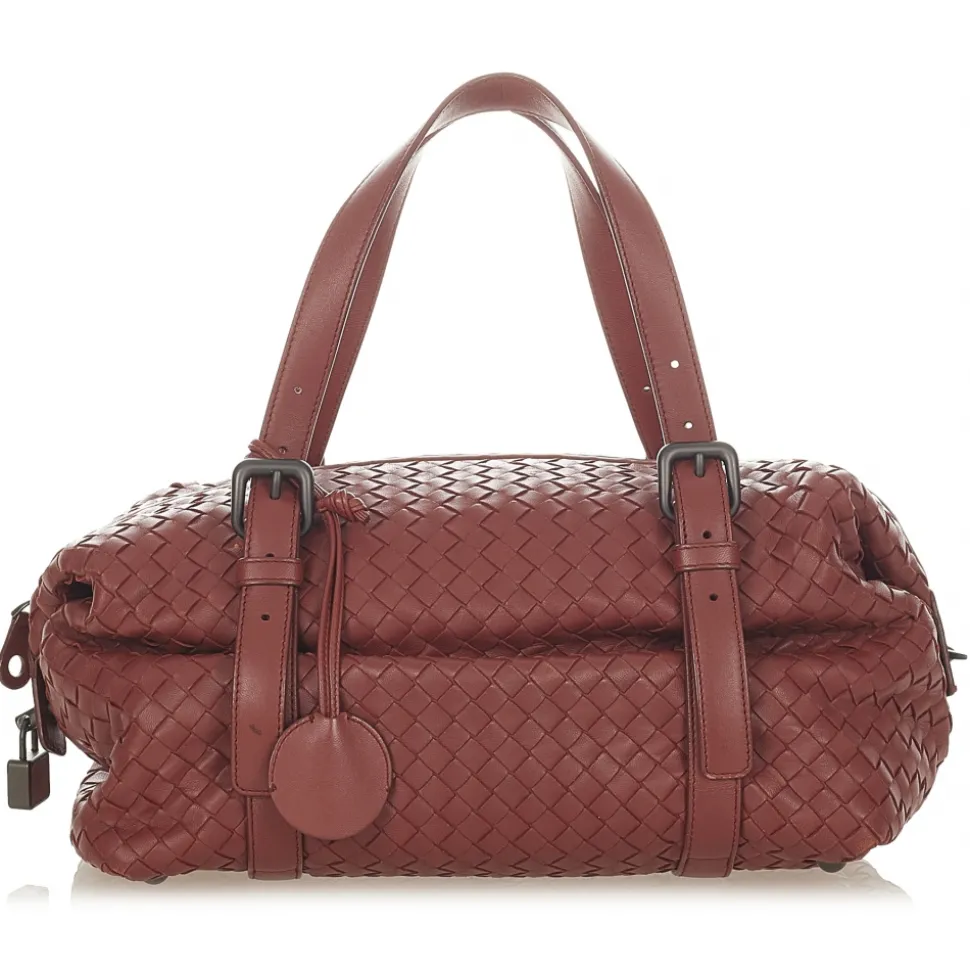 Bottega Veneta Vintage - Intrecciato Leather Handbag - Red - Leather Handbag - Luxury High Quality - Avvenice