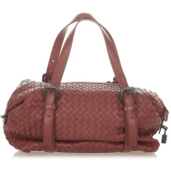 Bottega Veneta Vintage - Intrecciato Leather Handbag - Red - Leather Handbag - Luxury High Quality - Avvenice