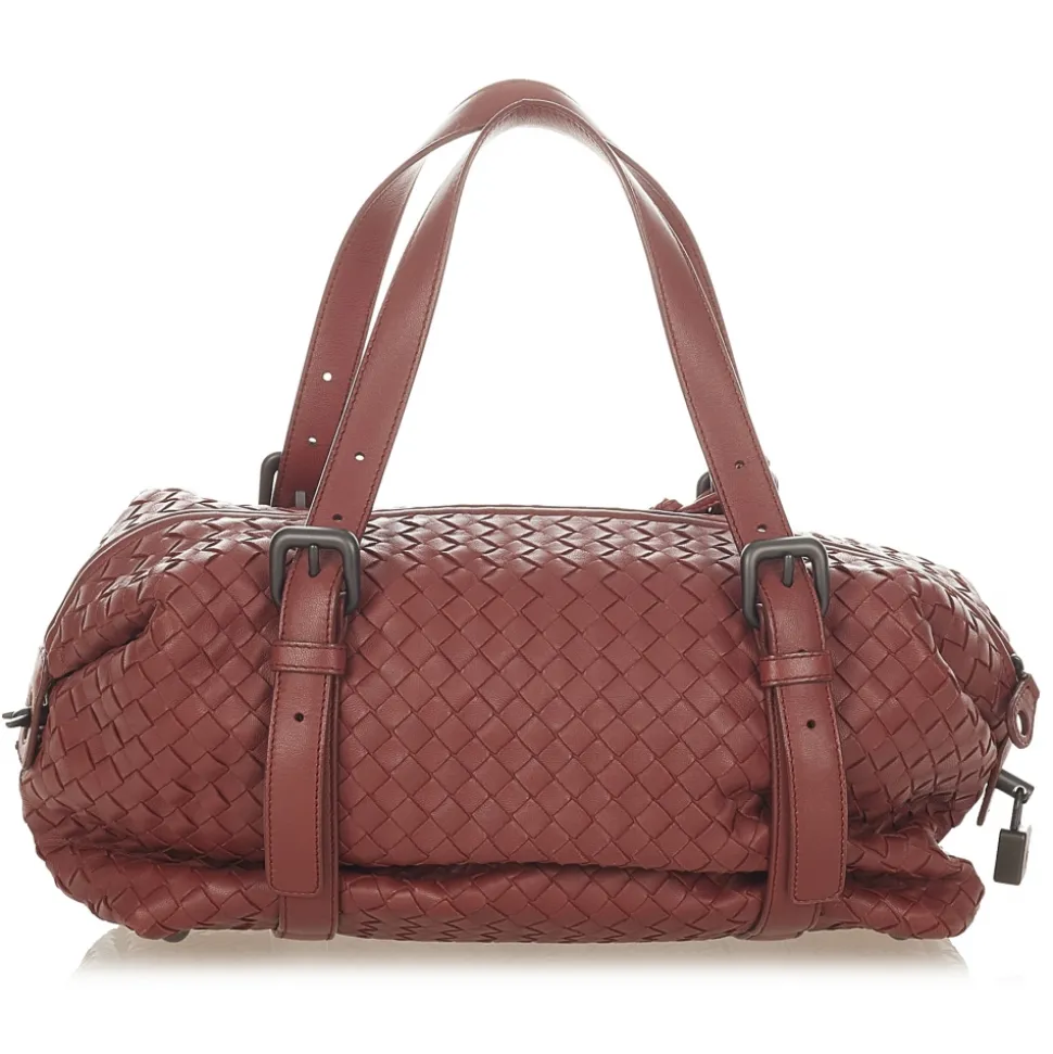 Bottega Veneta Vintage - Intrecciato Leather Handbag - Red - Leather Handbag - Luxury High Quality - Avvenice