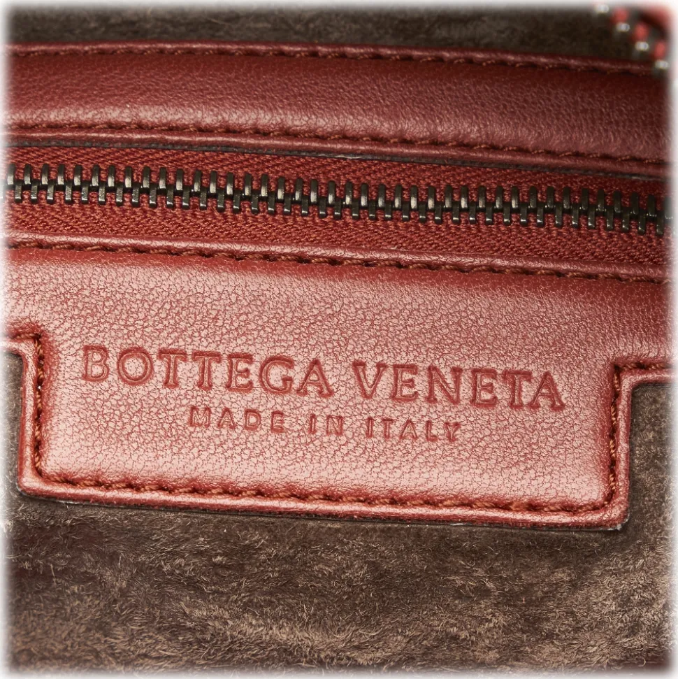 Bottega Veneta Vintage - Intrecciato Leather Handbag - Red - Leather Handbag - Luxury High Quality - Avvenice