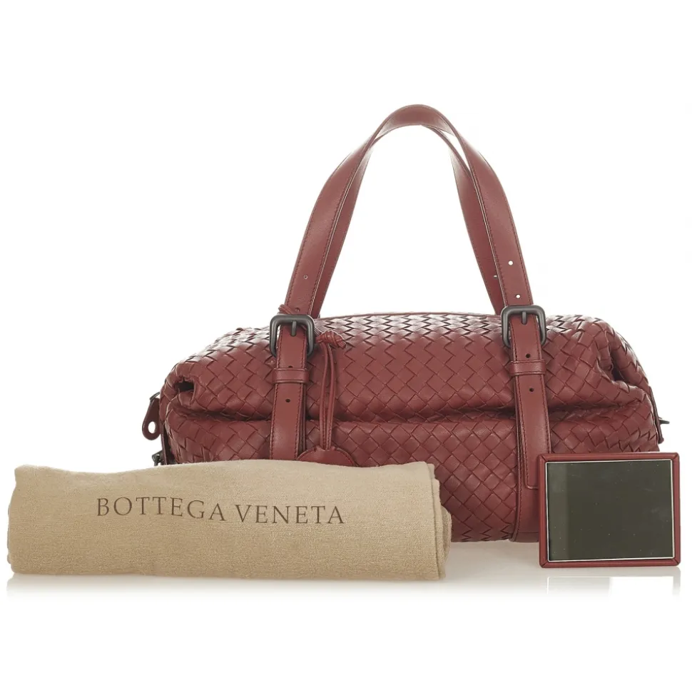 Bottega Veneta Vintage - Intrecciato Leather Handbag - Red - Leather Handbag - Luxury High Quality - Avvenice
