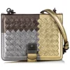 Bottega Veneta Vintage - Intrecciato Leather Crossbody Bag - Black Gold - Leather Handbag - Luxury High Quality - Avvenice