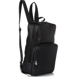 Bottega Veneta Vintage - Intrecciato Leather Backpack - Black - Leather Backpack - Luxury High Quality - Avvenice