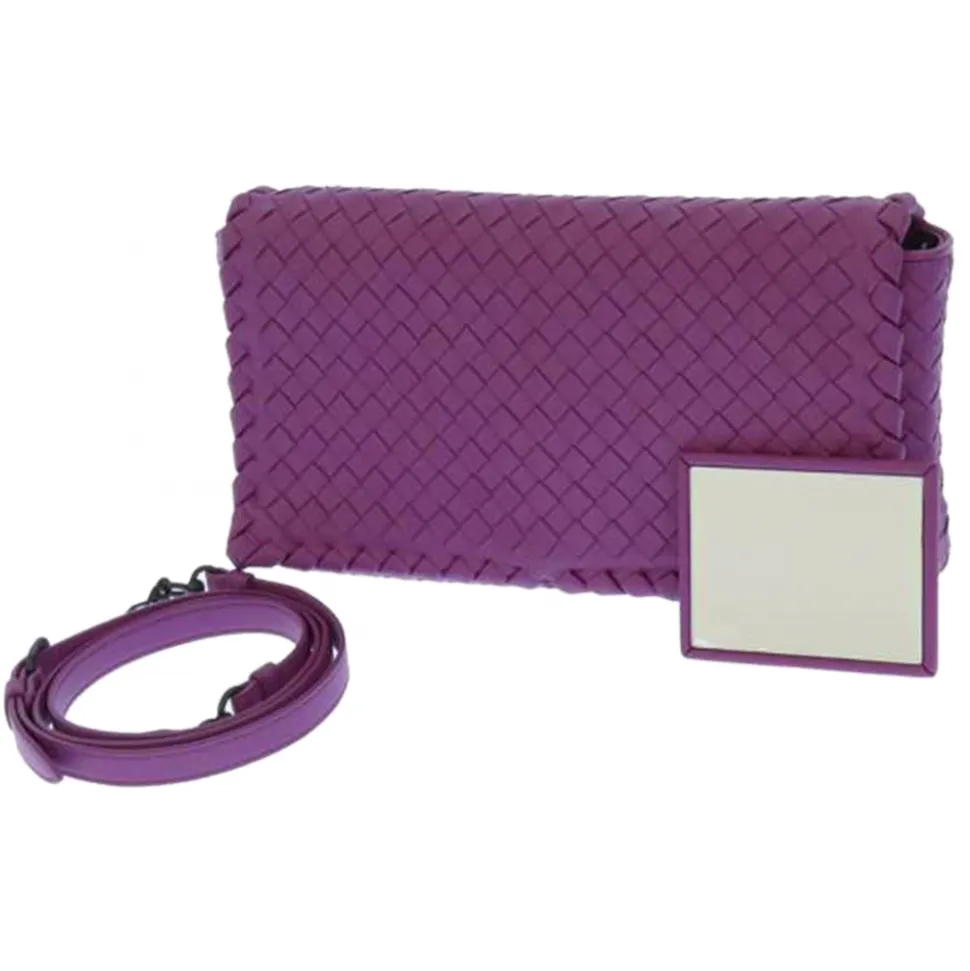 Bottega Veneta Vintage - Intrecciato Leather Crossbody Bag - Purple - Leather Handbag - Luxury High Quality - Avvenice