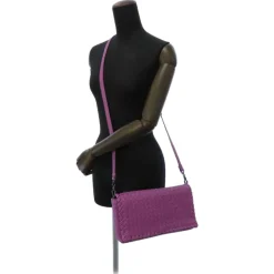 Bottega Veneta Vintage - Intrecciato Leather Crossbody Bag - Purple - Leather Handbag - Luxury High Quality - Avvenice