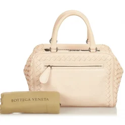 Bottega Veneta Vintage - Intrecciato Leather Handbag - Beige - Leather Handbag - Luxury High Quality - Avvenice
