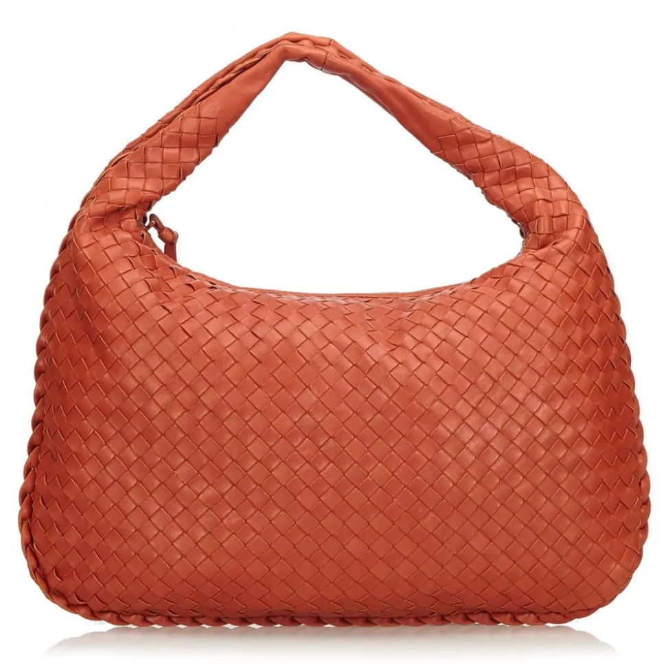 Bottega Veneta Vintage - Intrecciato Hobo Bag - Orange - Leather Handbag - Luxury High Quality - Avvenice