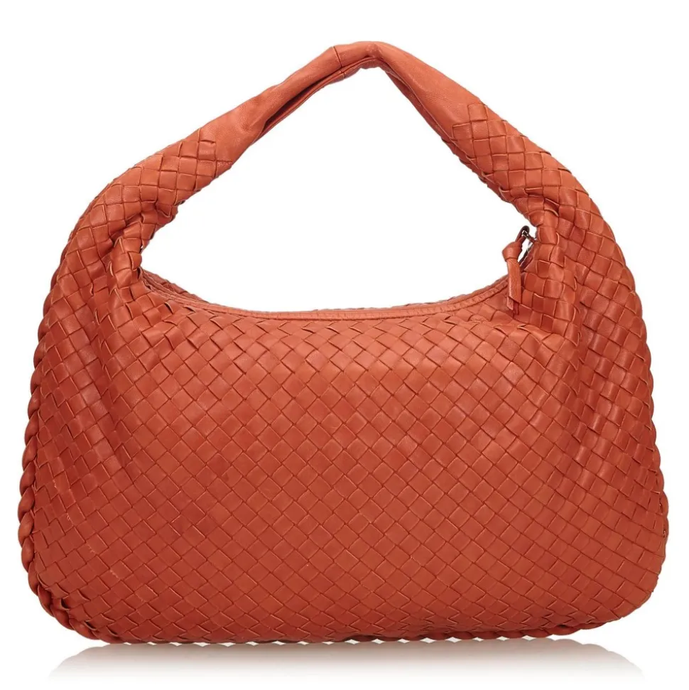 Bottega Veneta Vintage - Intrecciato Hobo Bag - Orange - Leather Handbag - Luxury High Quality - Avvenice