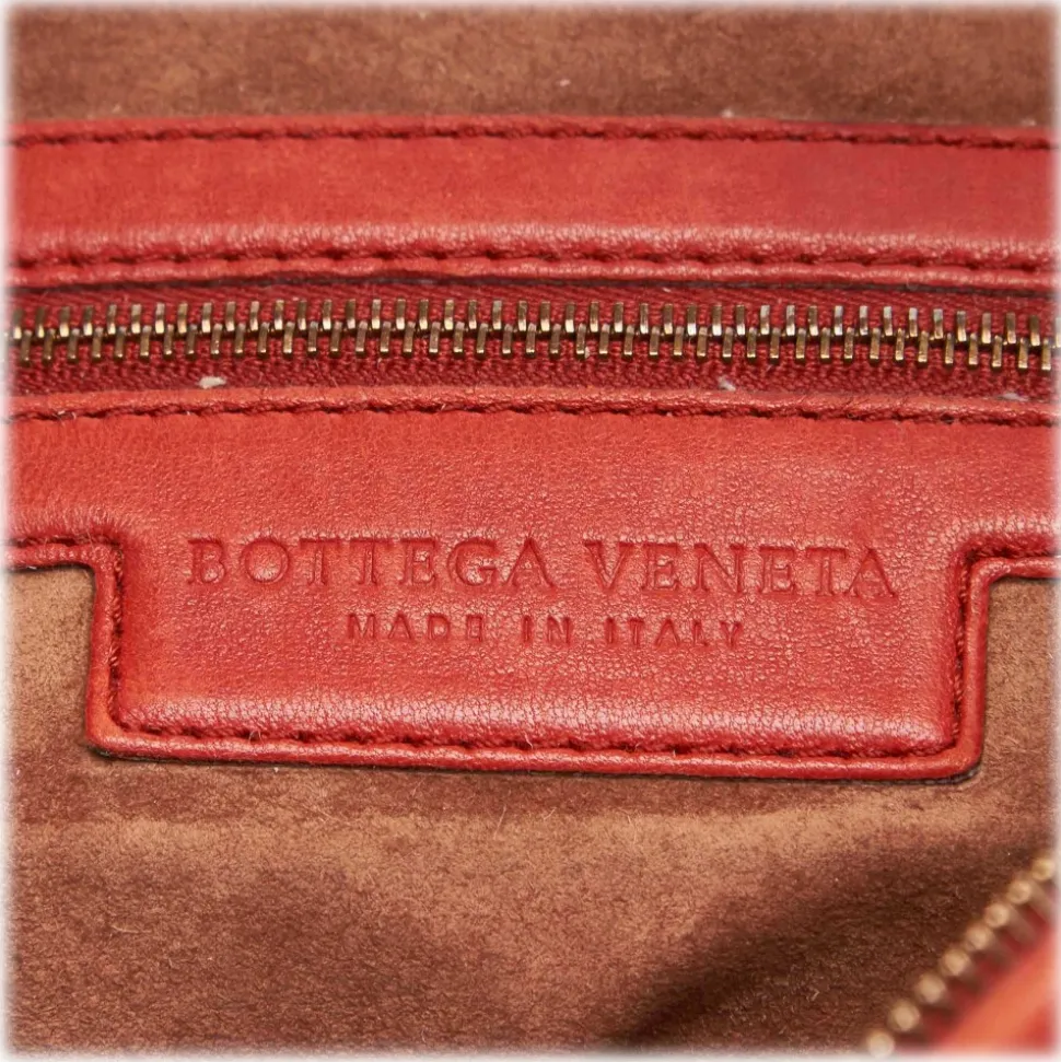 Bottega Veneta Vintage - Intrecciato Hobo Bag - Orange - Leather Handbag - Luxury High Quality - Avvenice