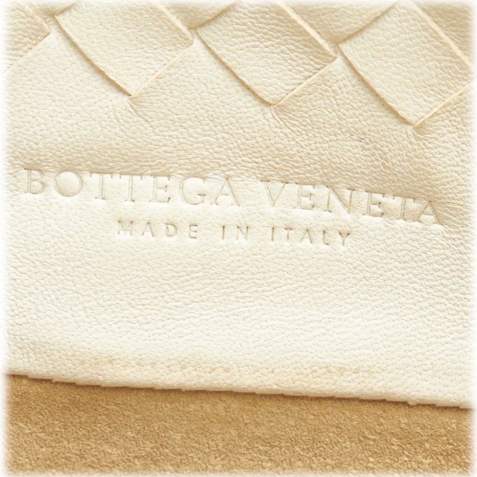 Bottega Veneta Vintage - Intrecciato Leather Tote Bag - White Grey - Leather Handbag - Luxury High Quality - Avvenice