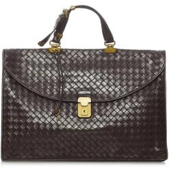 Bottega Veneta Vintage - Intrecciato Leather Business Bag - Brown - Leather Handbag - Luxury High Quality - Avvenice
